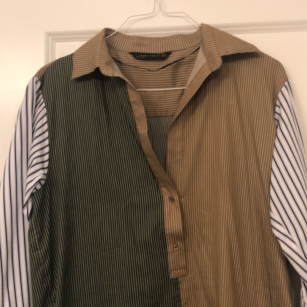 Striped Buttoned Blouse